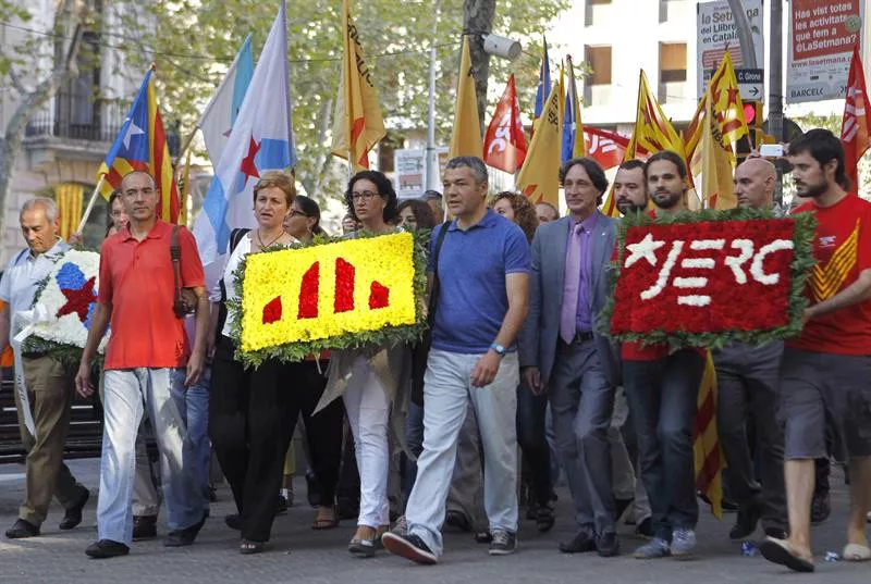 Marta Rovira, ERCko idazkari nagusia, Diada egunean. EFE.