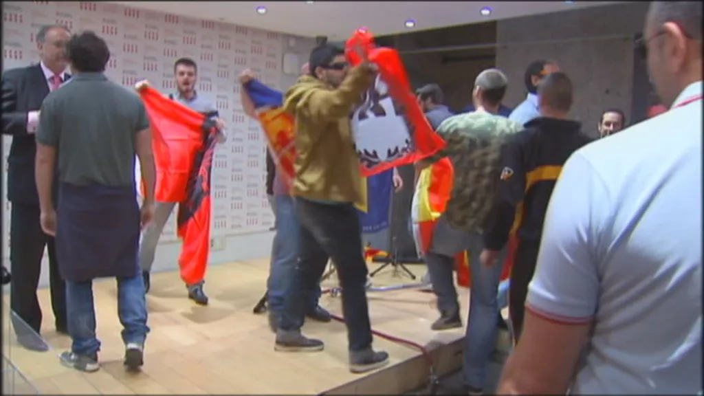 Ataque ultra en Madrid durante la Diada