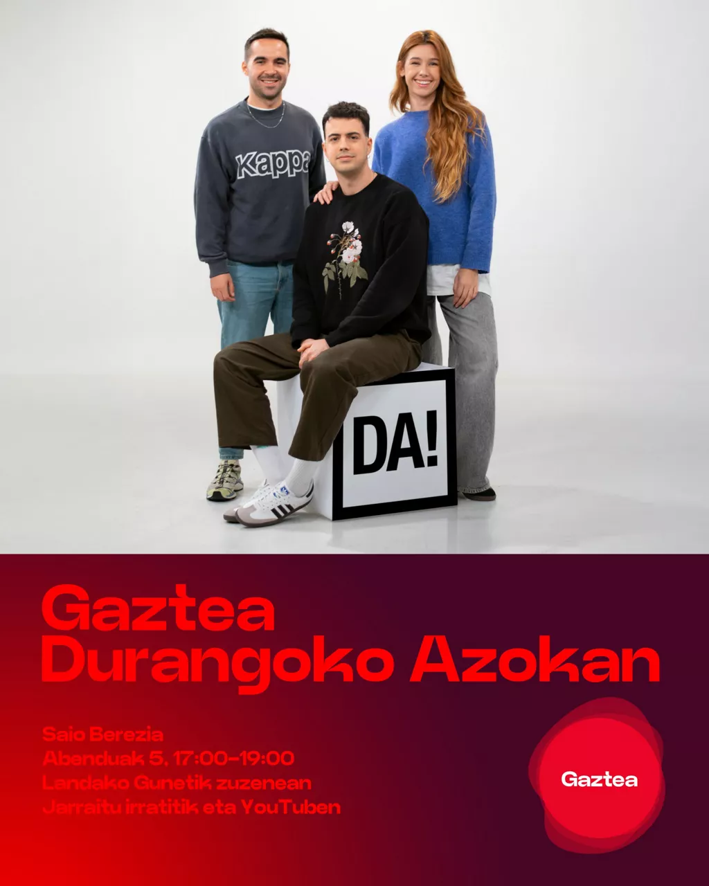 Alain Perez, Julen Idigoras eta Ainhoa Arroitajauregi Durangoko Azoka saio berezia