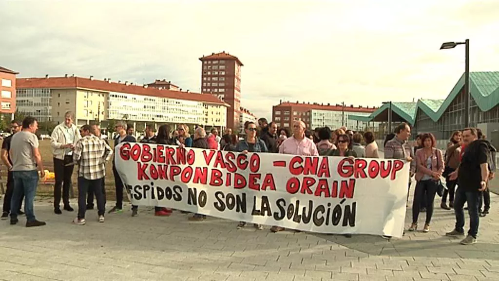 Edesa eta Geyser enpresetako langileek egindako elkarretaratze bat. Artxiboko irudia: EiTB