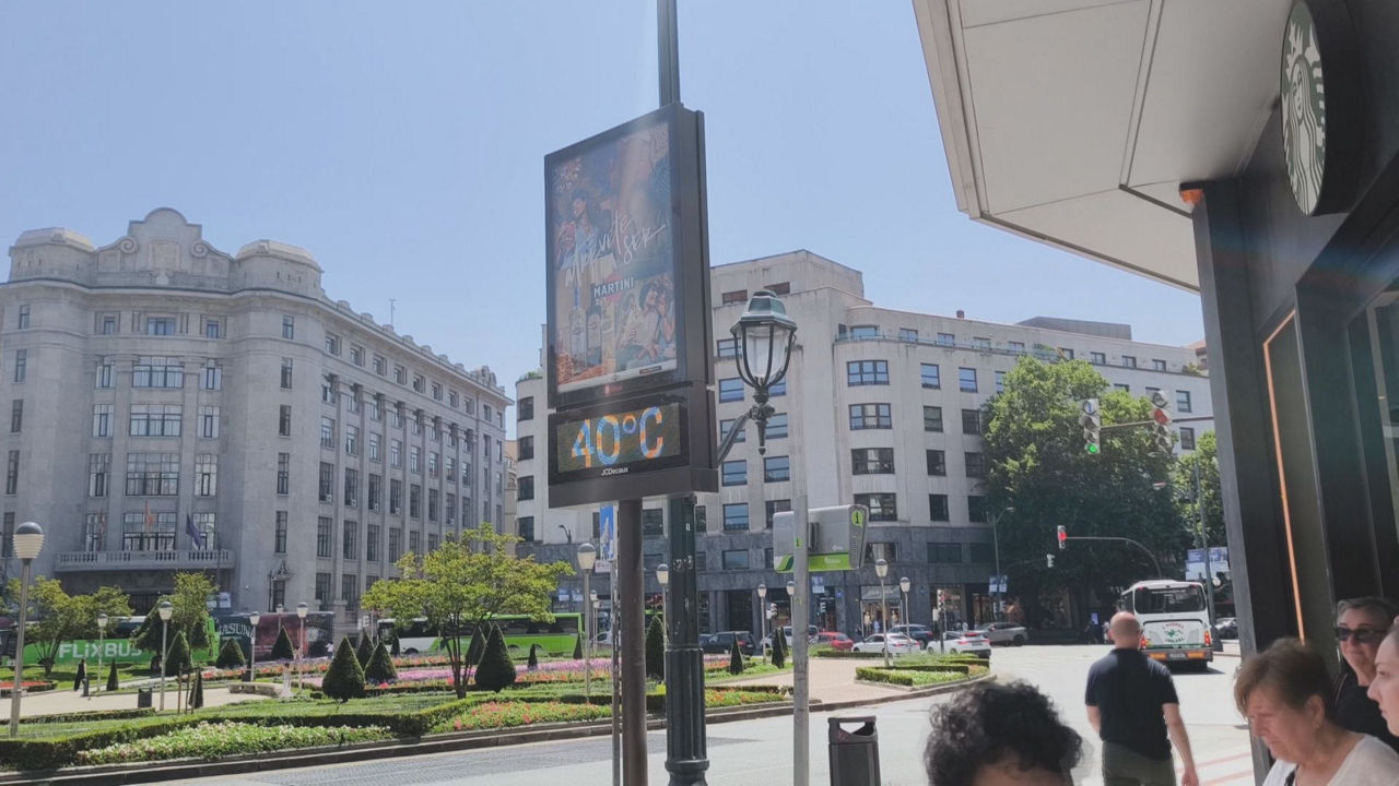 Termometro en el centro de Bilbao