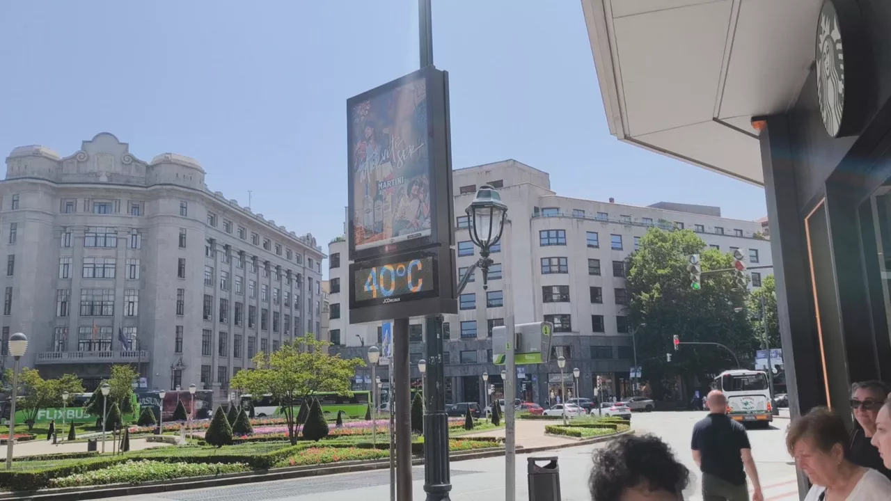 Termometro en el centro de Bilbao