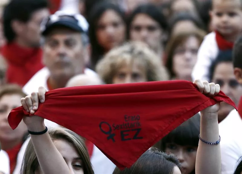 Kontzentrazioa sexu erasoak sanferminak 2016 sanfermines agresiones sexuales concentracion. EFE