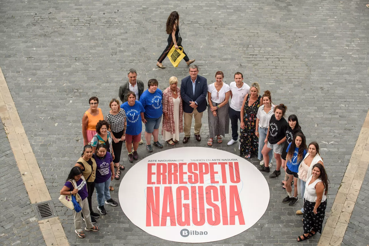 Presentación campaña contra las agresiones en la Aste Nagusia de Bilbao