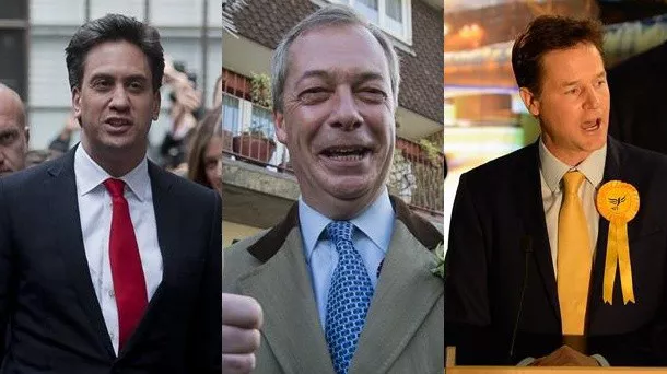 ed miliband nick clegg Nigel Farage