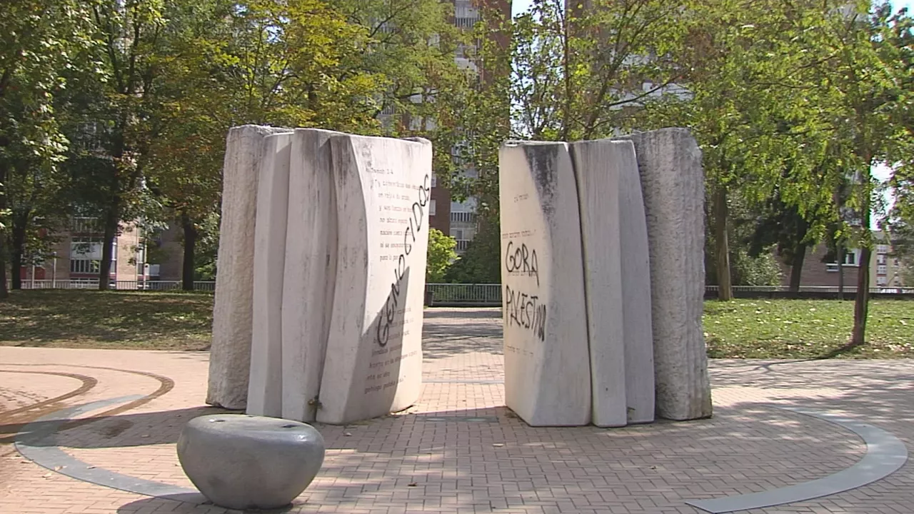 eskultura escultura 'convivencia' pintada pintaketa gasteiz 