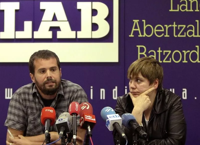 Ainhoa Etxaide LAB sindikatuko idazkari nagusia. Artxiboko irudia: EFE