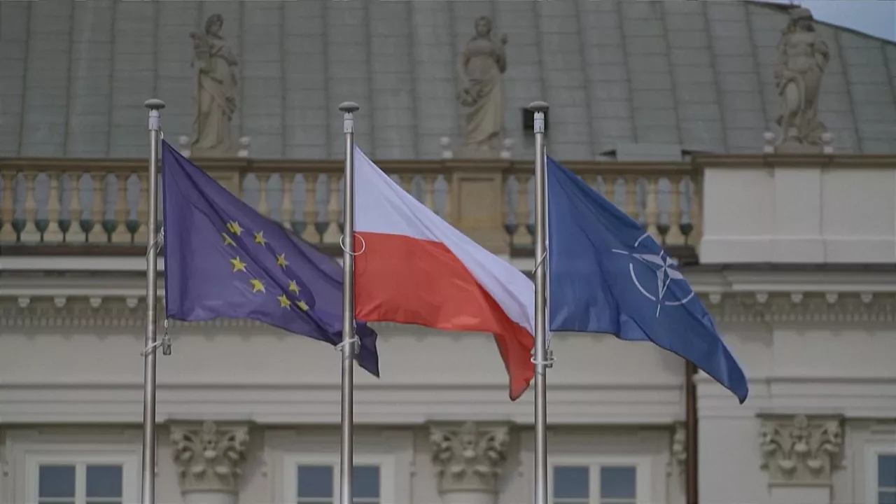 Bandera Europa, Polonia y OTAN