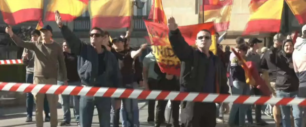 Acto de la Falange Española en Vitoria-Gasteiz. 