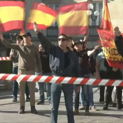 Acto de la Falange Española en Vitoria-Gasteiz. 