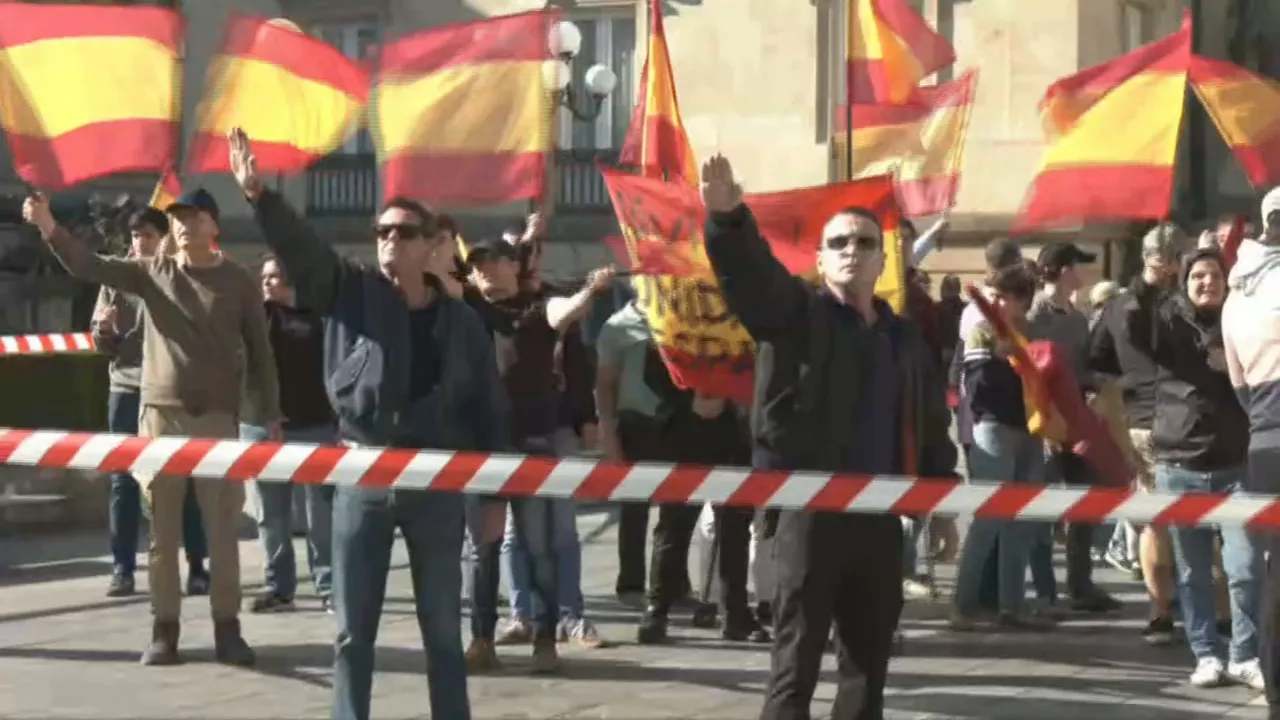 Acto de la Falange Española en Vitoria-Gasteiz. 