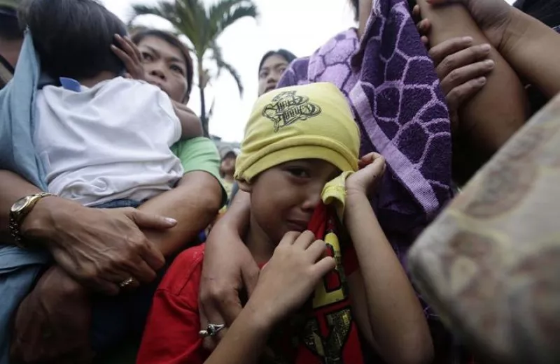 l tifón Haiyan azota las islas Filipinas. Foto: EFE.