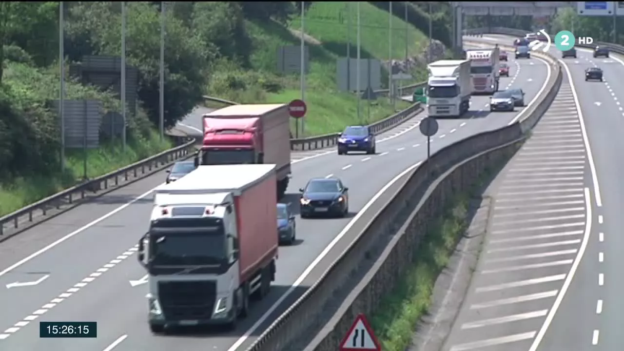 Una carretera de Gipuzkoa en una foto de archivo de EITB Media.