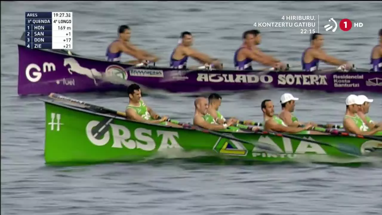 Santurtziko 'Sotera'k eta Hondarribiko 'Ama Guadalupekoa'k lehia ezin estuagoa izan dute Aresko Banderan. Bien artean puntu tarte txikia dago Eusko Label Ligako sailkapenaren buruan, eta ontzi biek ikuskizun aparta eskaini dute.