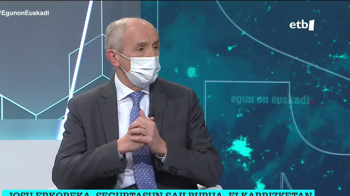 Josu Erkoreka Eusko Jaurlaritzako Segurtasun sailburua