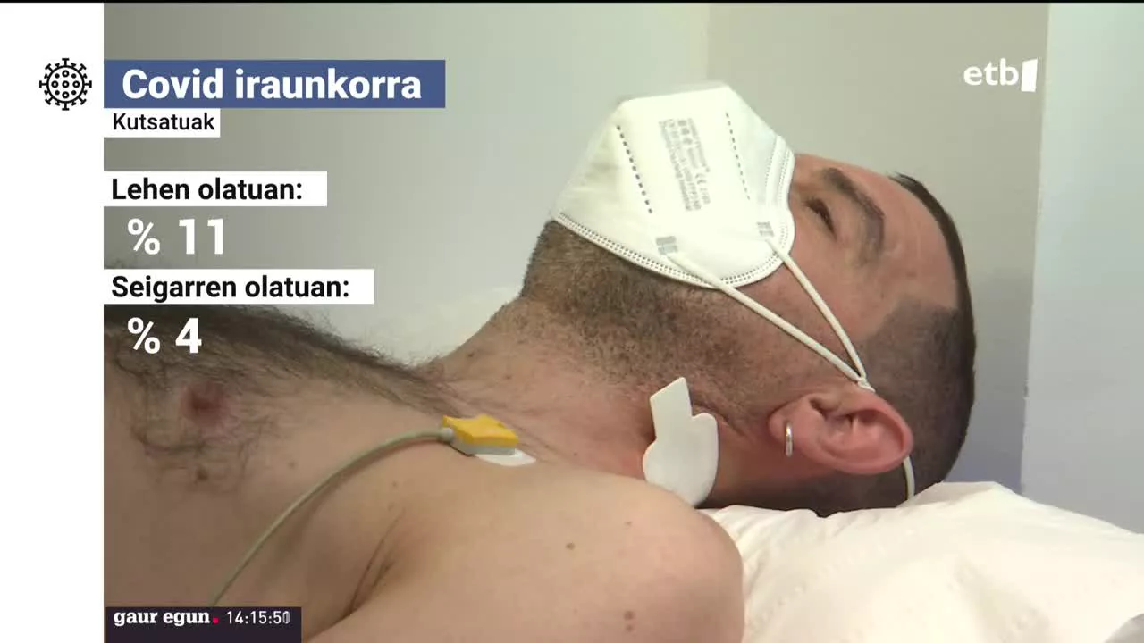 Covid iraunkorraren inguruko datuak. EITB Mediaren bideo batetik ateratako irudia.