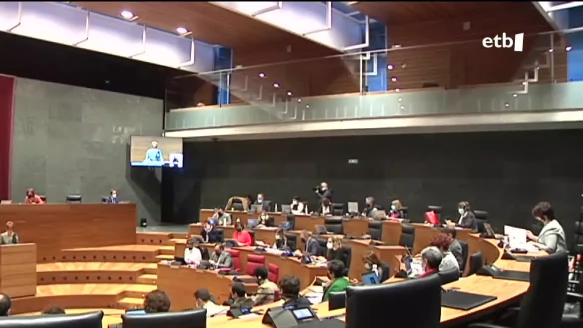 Nafarroako Parlamentua. EITB Mediaren bideo batetik ateratako irudia.