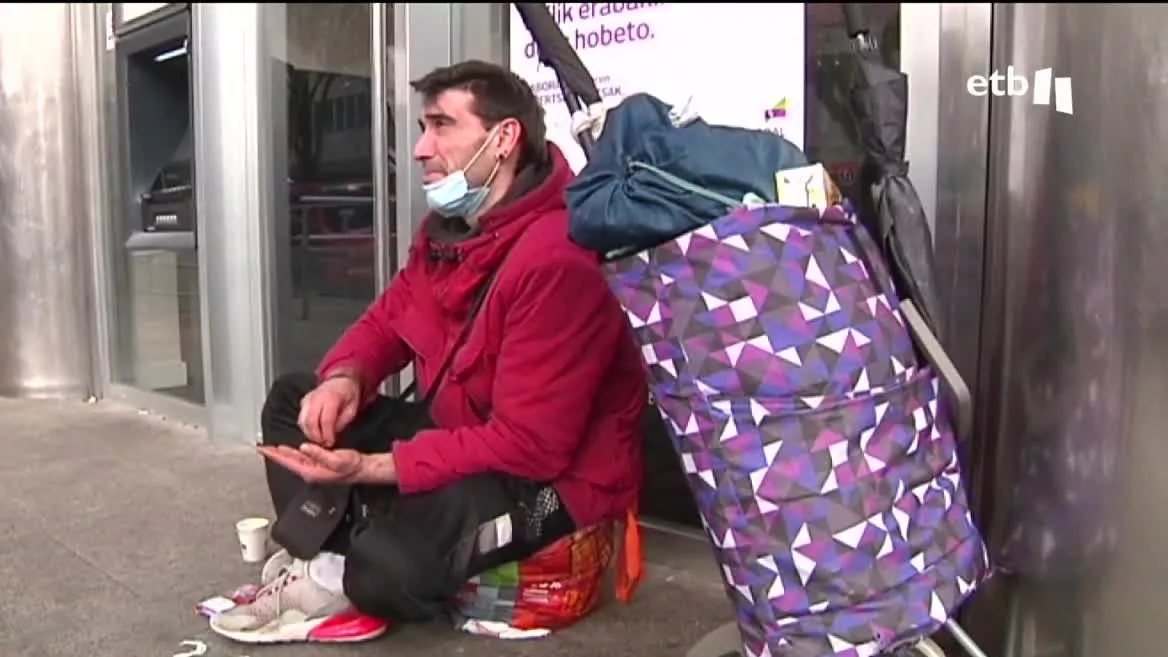 Persona sin hogar. Imagen: EITB Media