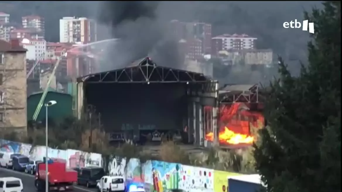 Incendio en Basauri. Imagen: EITB Media