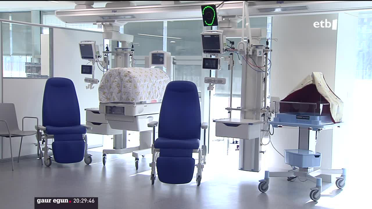 Txagorritxuko neonatologia unitatea. EITB Mediaren bideo batetik ateratako irudia.