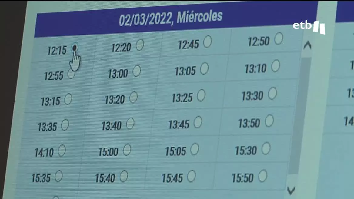 Cita previa. imagen: EITB Media