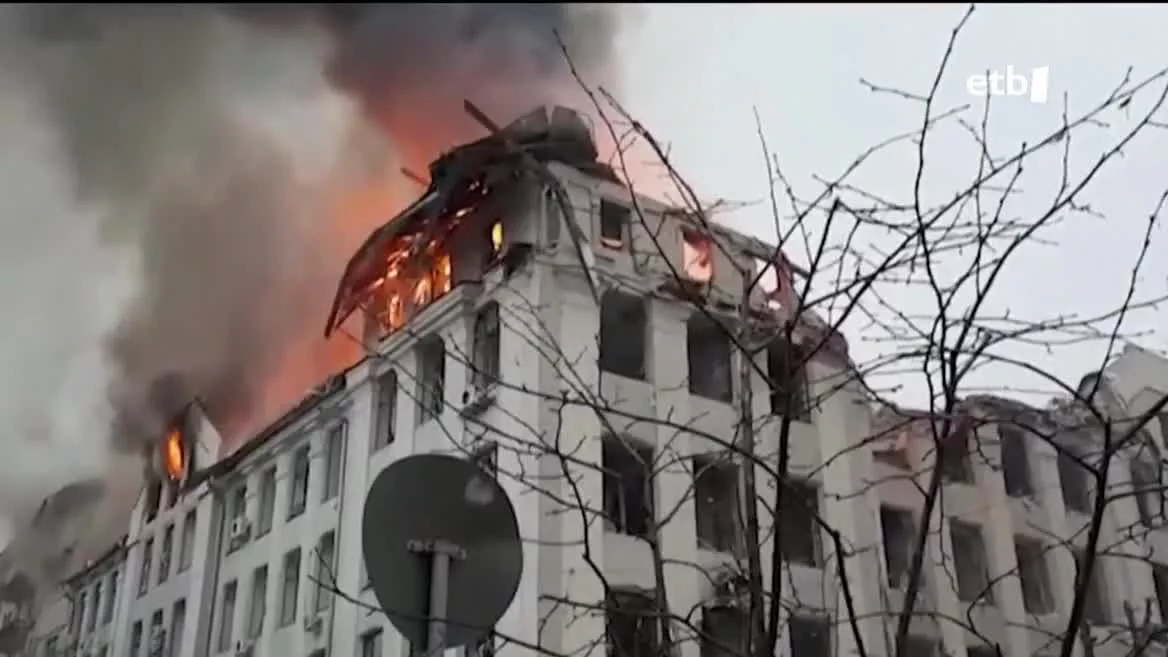 Kharkiv. Agentzietako bideo batetik ateratako irudia.