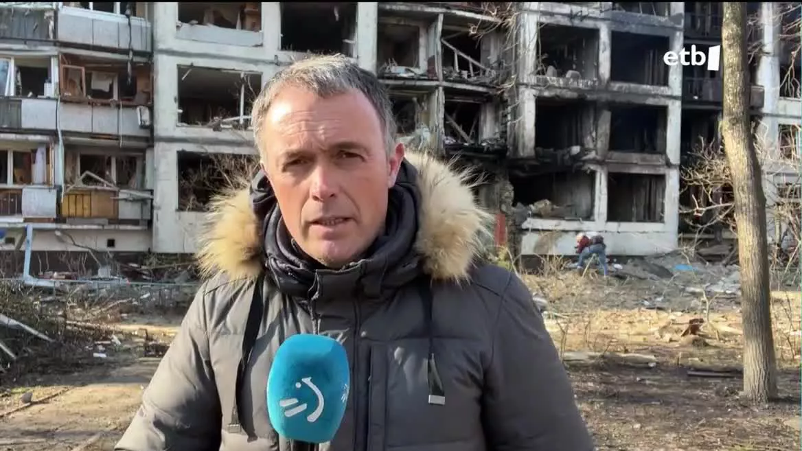 Mikel Ayestaran, Kieven. EITB Mediaren bideo batetik ateratako irudia.