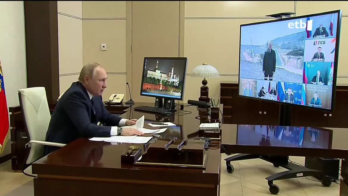 Vladimir Putin. Agentzietako bideo batetik ateratako irudia.