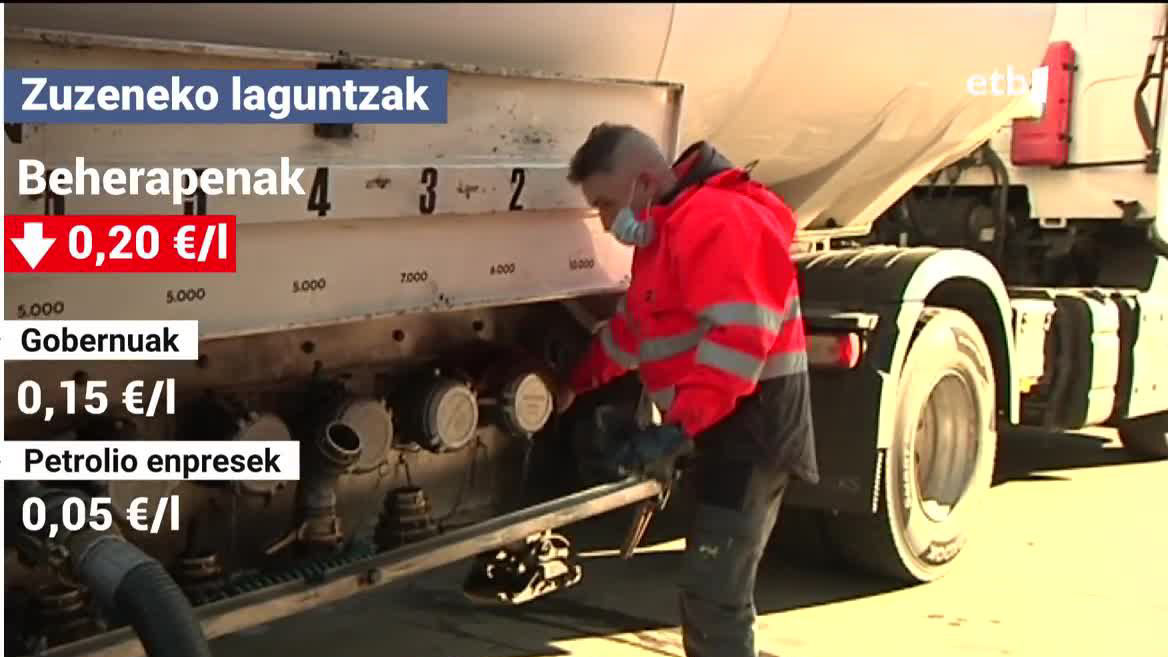 Garraiolarien laguntzak. EITB Mediaren bideo batetik ateratako irudia.