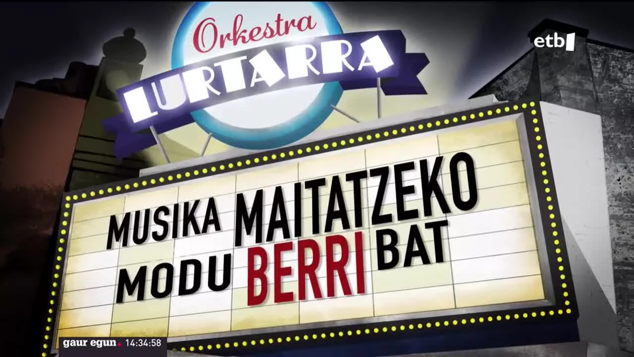 Orkestra Lurtarra. EITB Mediaren bideo batetik ateratako argazkia.