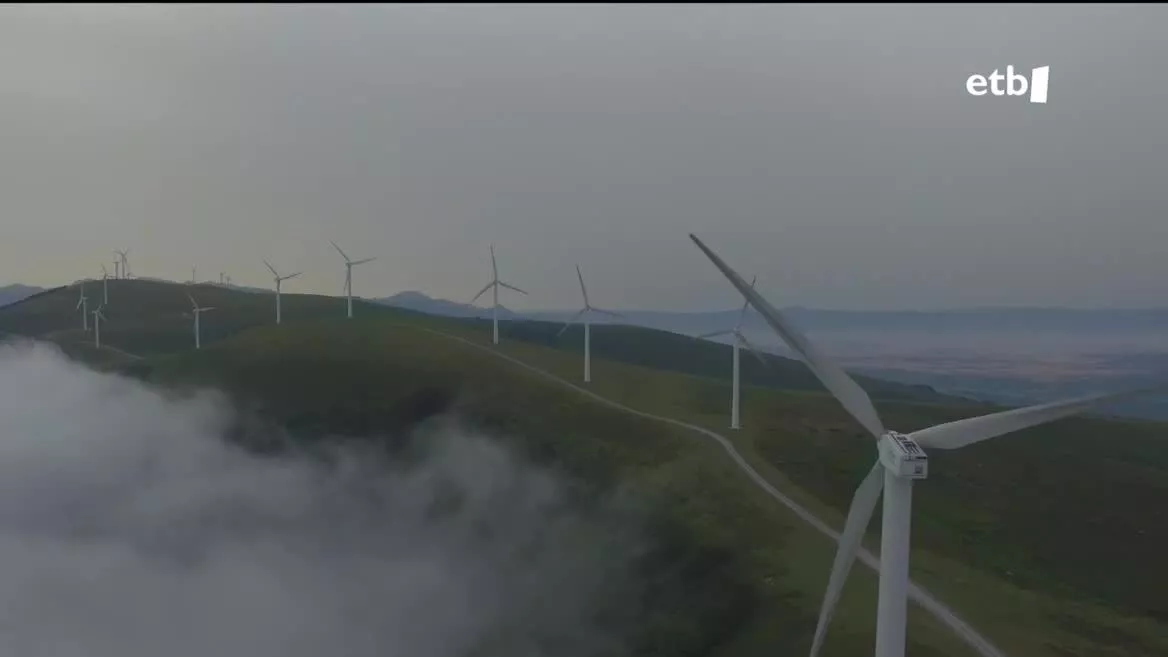 Energia eolikoa. EITB Mediaren bideo bateitk ateratako irudia.