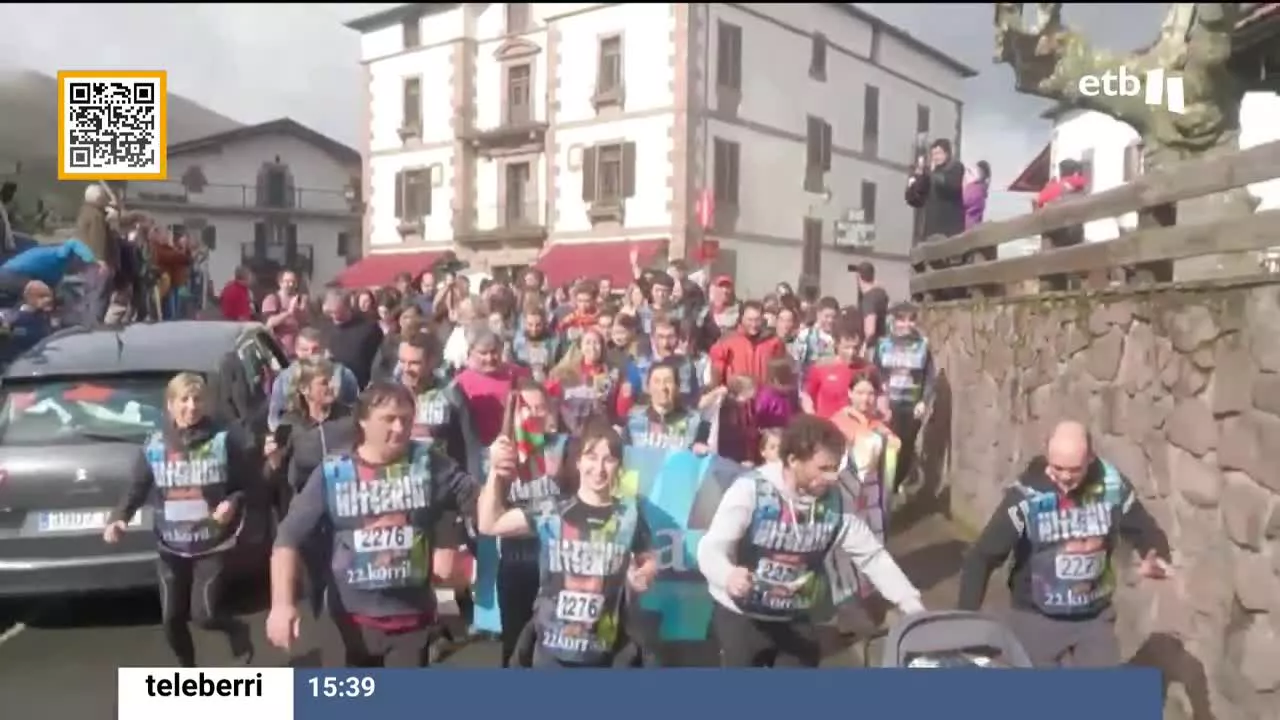 Korrika en Lapurdi. Una foto sacada de un vídeo de EITB Media.