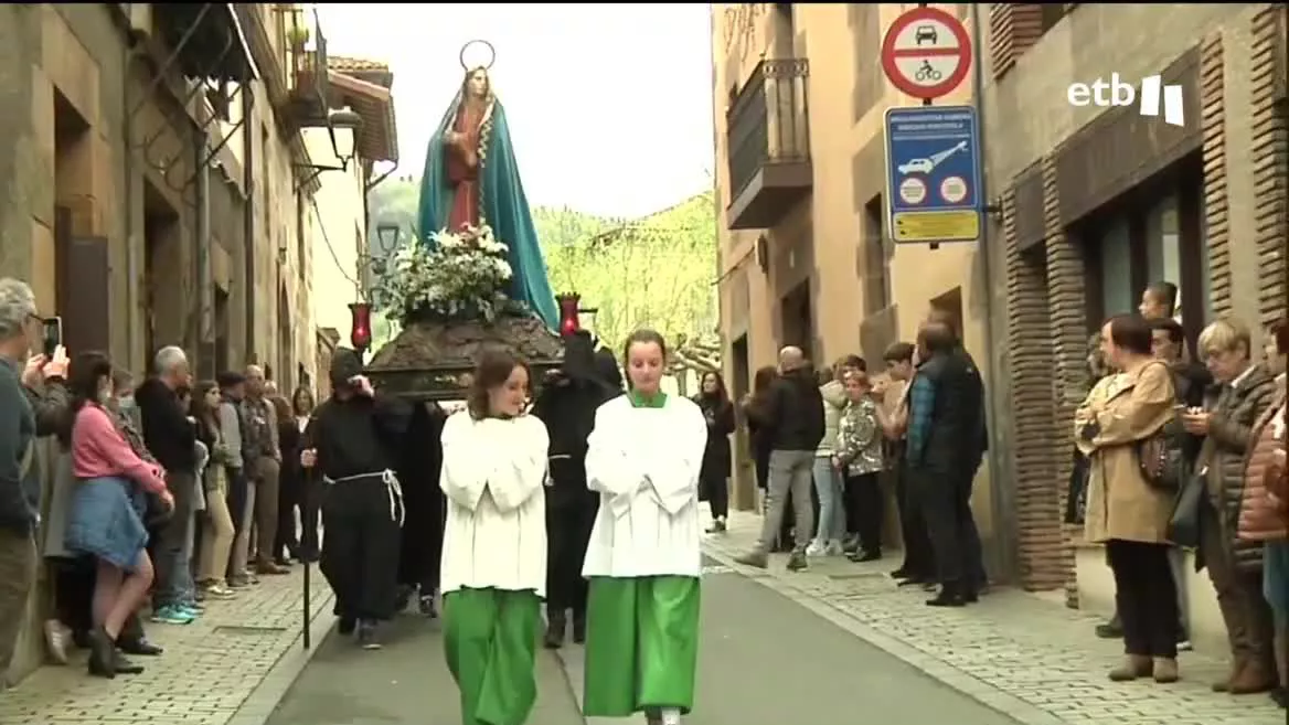 Procesión de Segura. Imagen de un vídeo de EITB Media