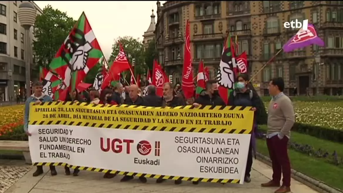 UGTren bilkura. EITB Mediaren bideo batetik ateratako irudia.