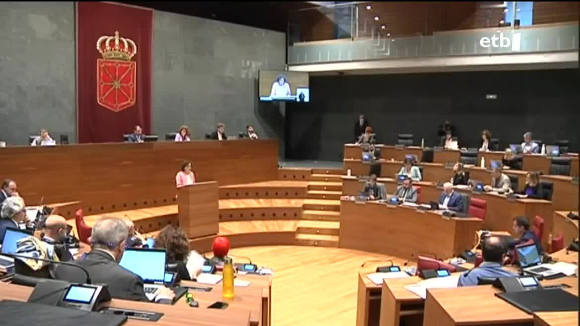 Nafarroako Parlamentua. EITB Mediaren bideo batetik ateratako irudia.
