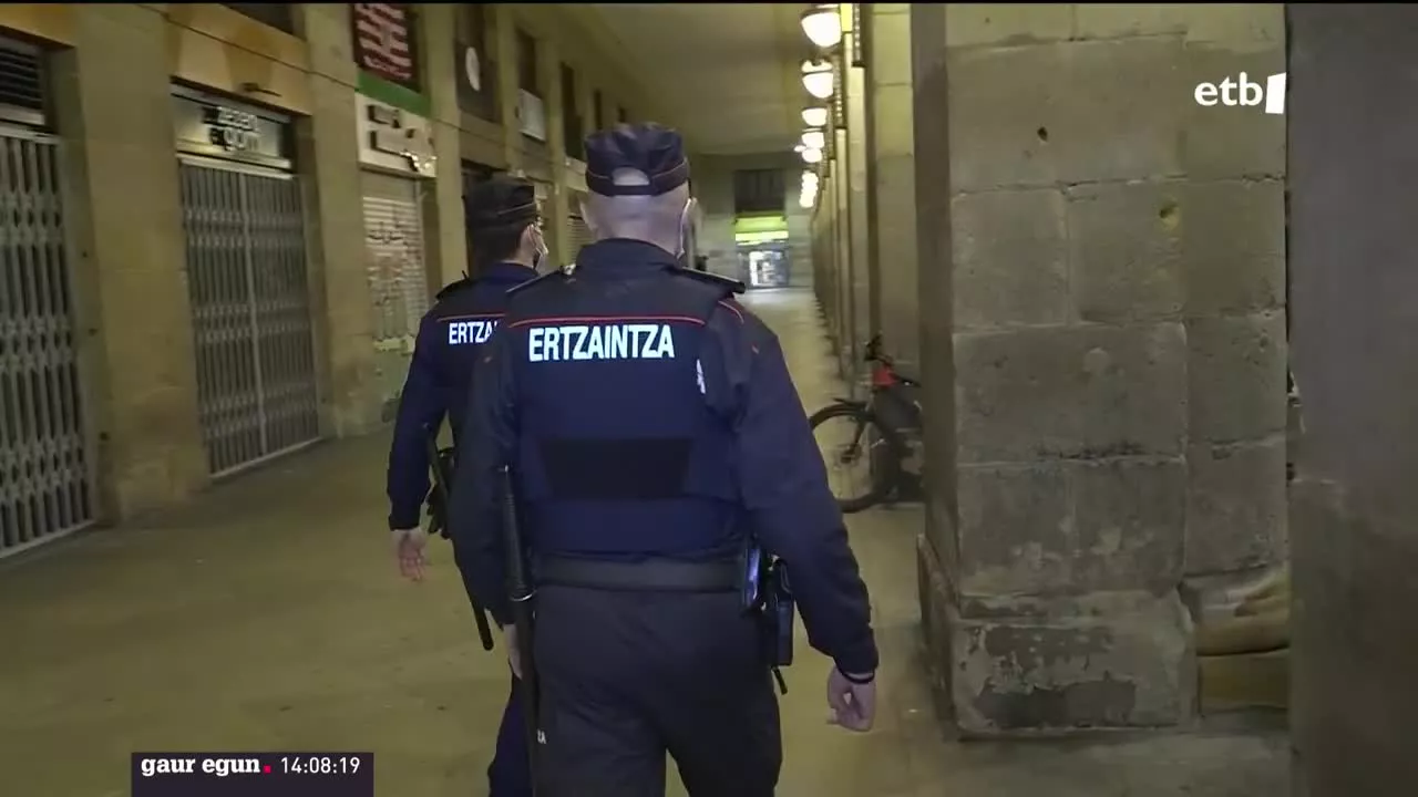 Ertzaintza. EITB Mediaren bideo batetik ateratako argazkia.