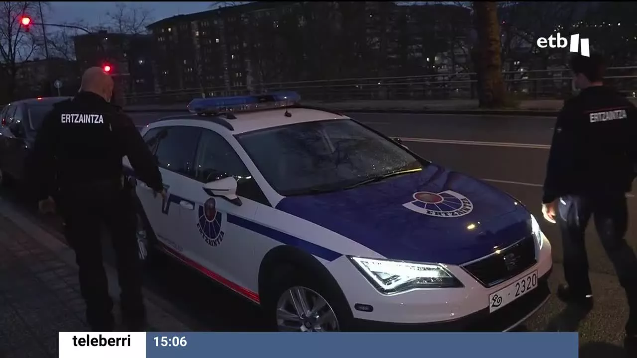 Ertzaintza. Una foto sacada de un vídeo de EITB Media.