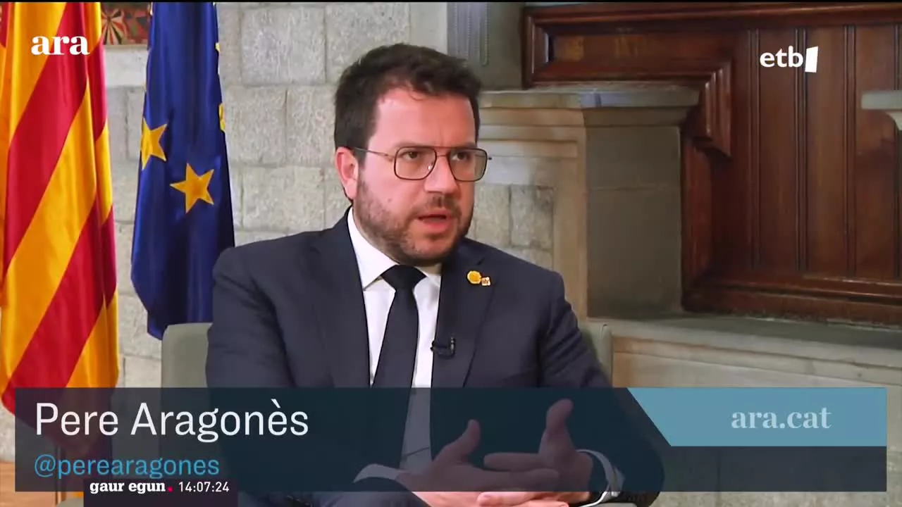 Pere Aragones Generalitateko presidentea