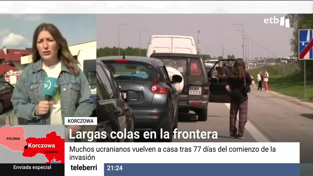 Gurutze Muriana, enviada especial en Ucrania. Foto sacada del vídeo.