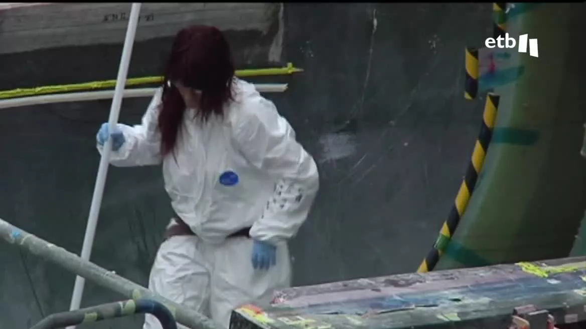 Una trabajadora de Siemens Gamesa. Imagen obtenida de un vídeo de EITB Media