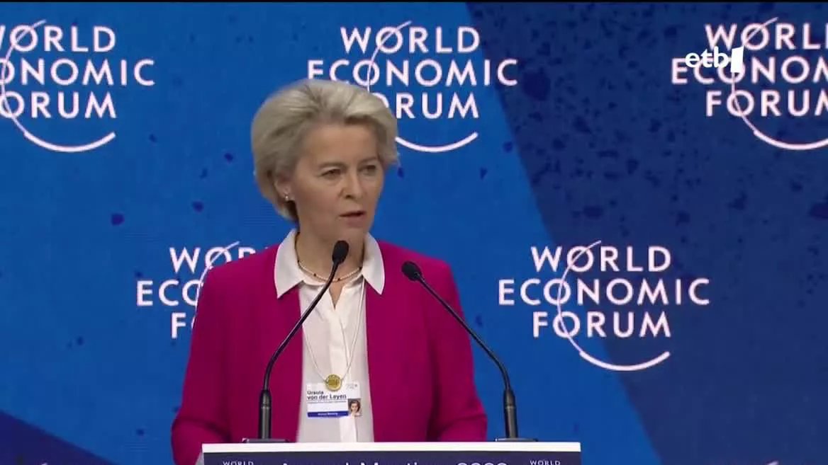 Ursula von der Leyen. Agentzietako bideo batetik ateratako irudia.