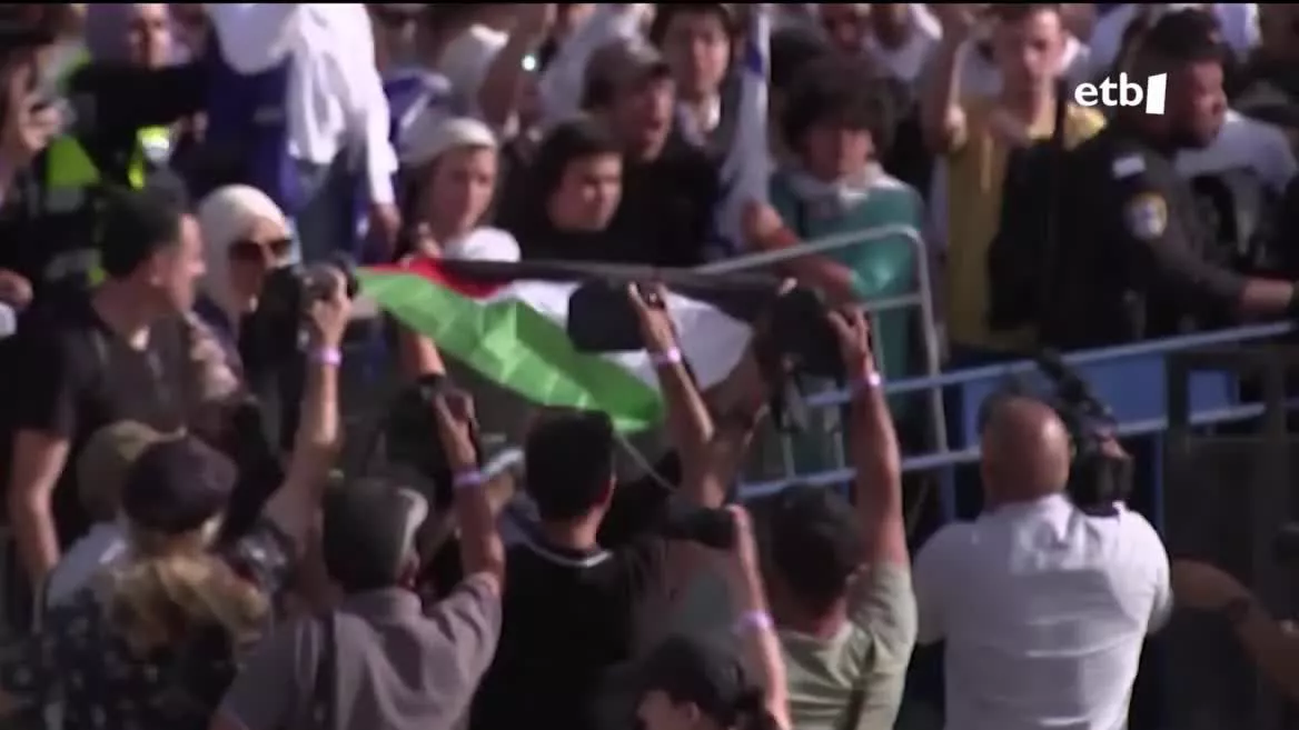 Gatazkak Jerusalemen. EITB Mediaren bideo batetik ateratako argazkia
