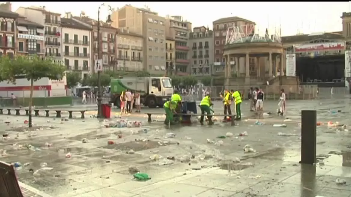 Gaztelu plaza. EITB Mediaren bideo batetik ateratako irudia.