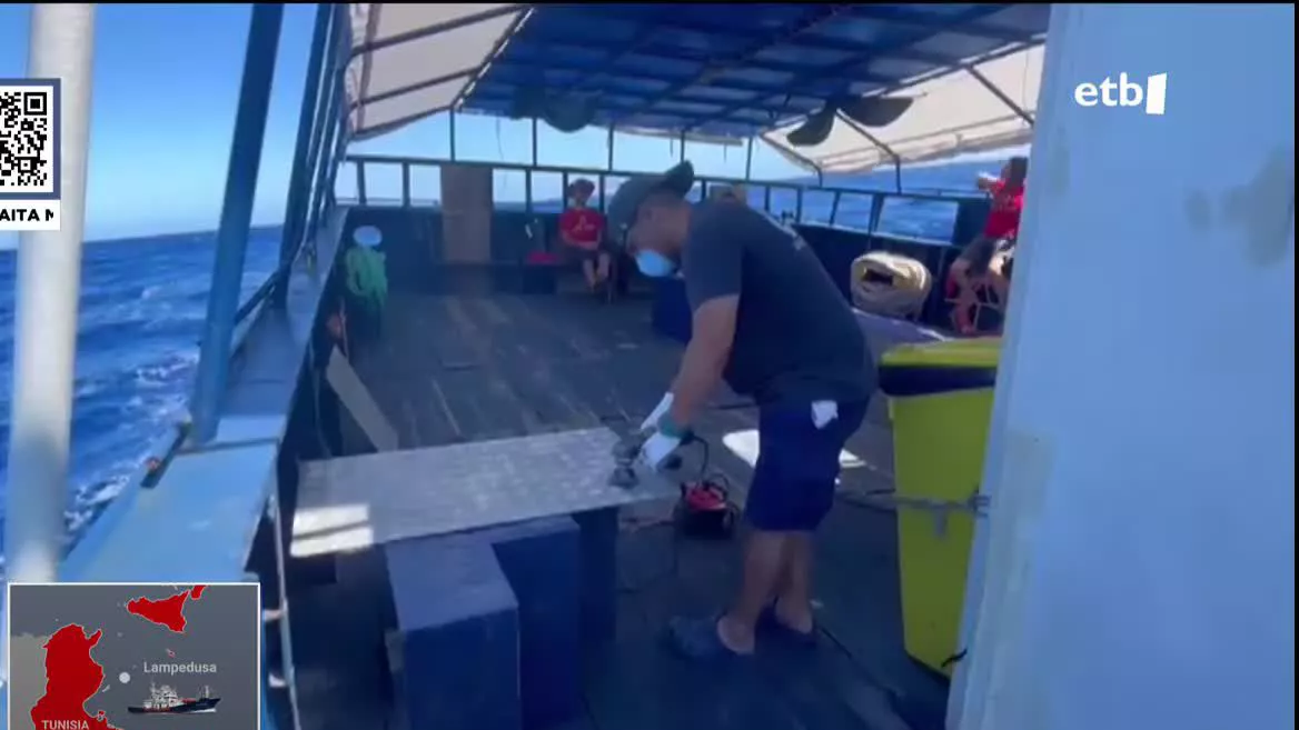 Aita Mari ontzia. EITB Mediaren bideo batetik ateratako irudia.