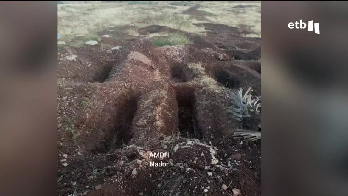 Fosas comunes en Nador. Imagen: EITB Media