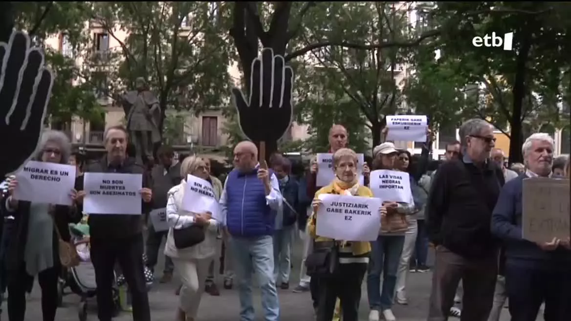 Elkarretaratzea Nafarroan. Irudia: EITB Media
