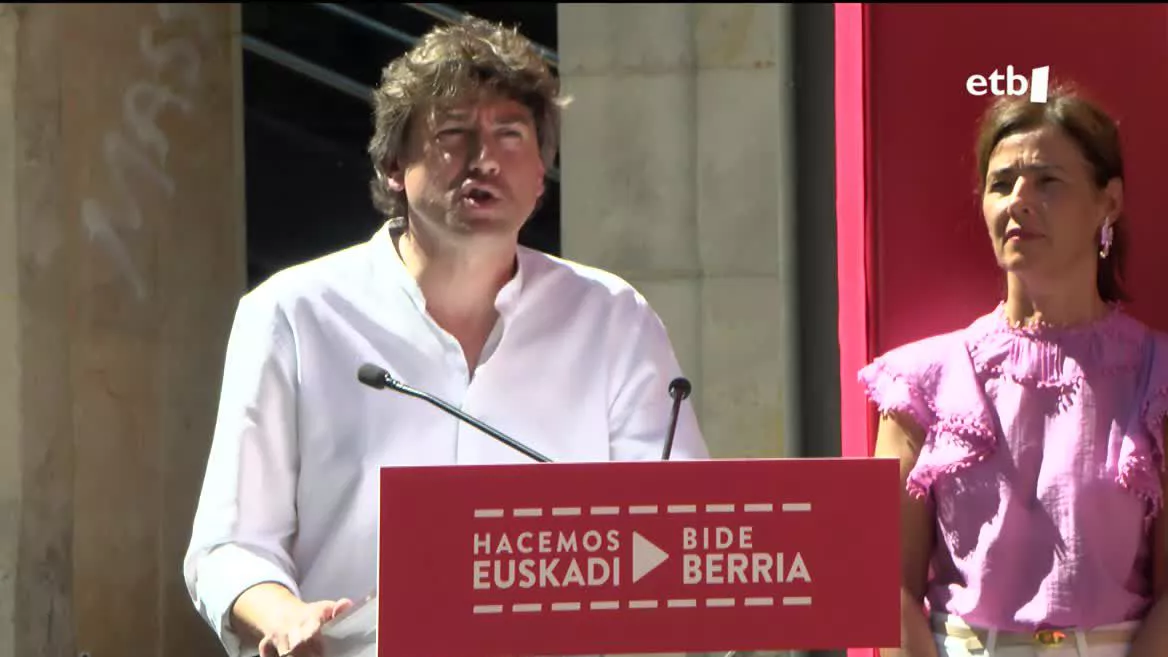 Eneko Andueza. EITB Mediaren bideo batetik ateratako irudia.
