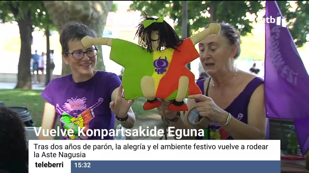 Tan solo faltan 35 días para la Aste Nagusia de Bilbao y hoy los y las comparseras celebran un día muy especial: Konpartsakide Eguna. Tras el parón de dos años, las comparsas han recuperado un día de mucha tradición con amplio programa.