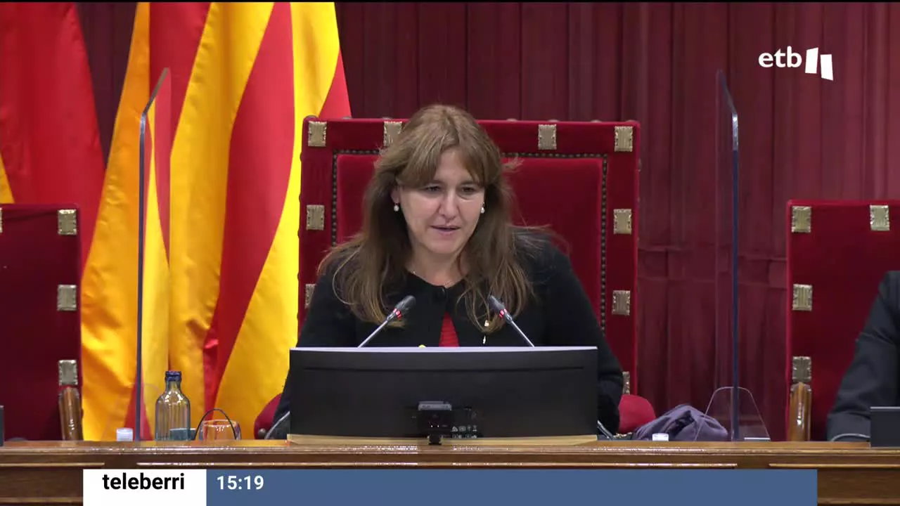 Laura Borràs. Una foto sacada de un vídeo de EITB Media.