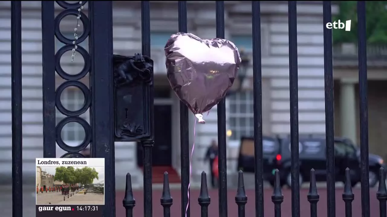 Bihotz formako puxika bat, Buckingham jauregian.